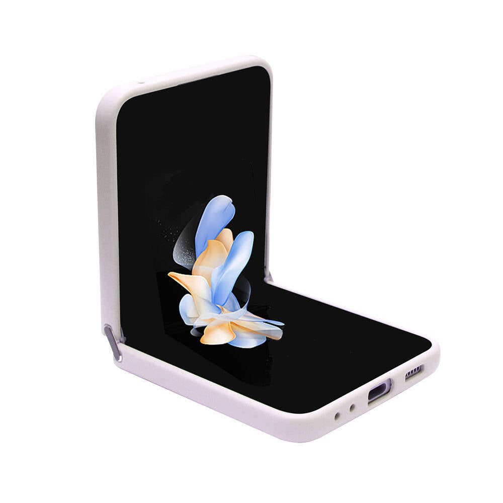 Galaxy Z Flip 5 Kılıf Guess Orjinal Lisanslı PU Deri Taşlı Üçgen Logo 4G Desenli Strass Kapak Kahverengi