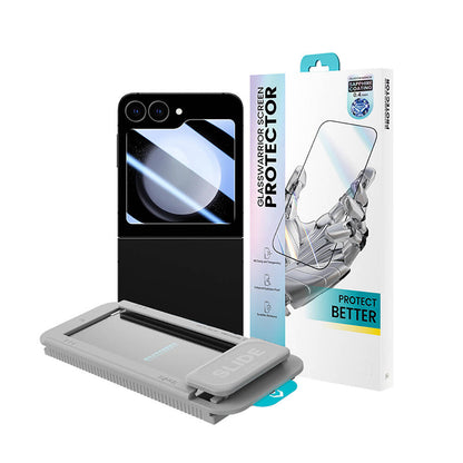 Galaxy Z Flip 6 Benks Glass Warrior HD Cam Ekran Koruyucu + Kolay Uygulama Aparatlı Siyah