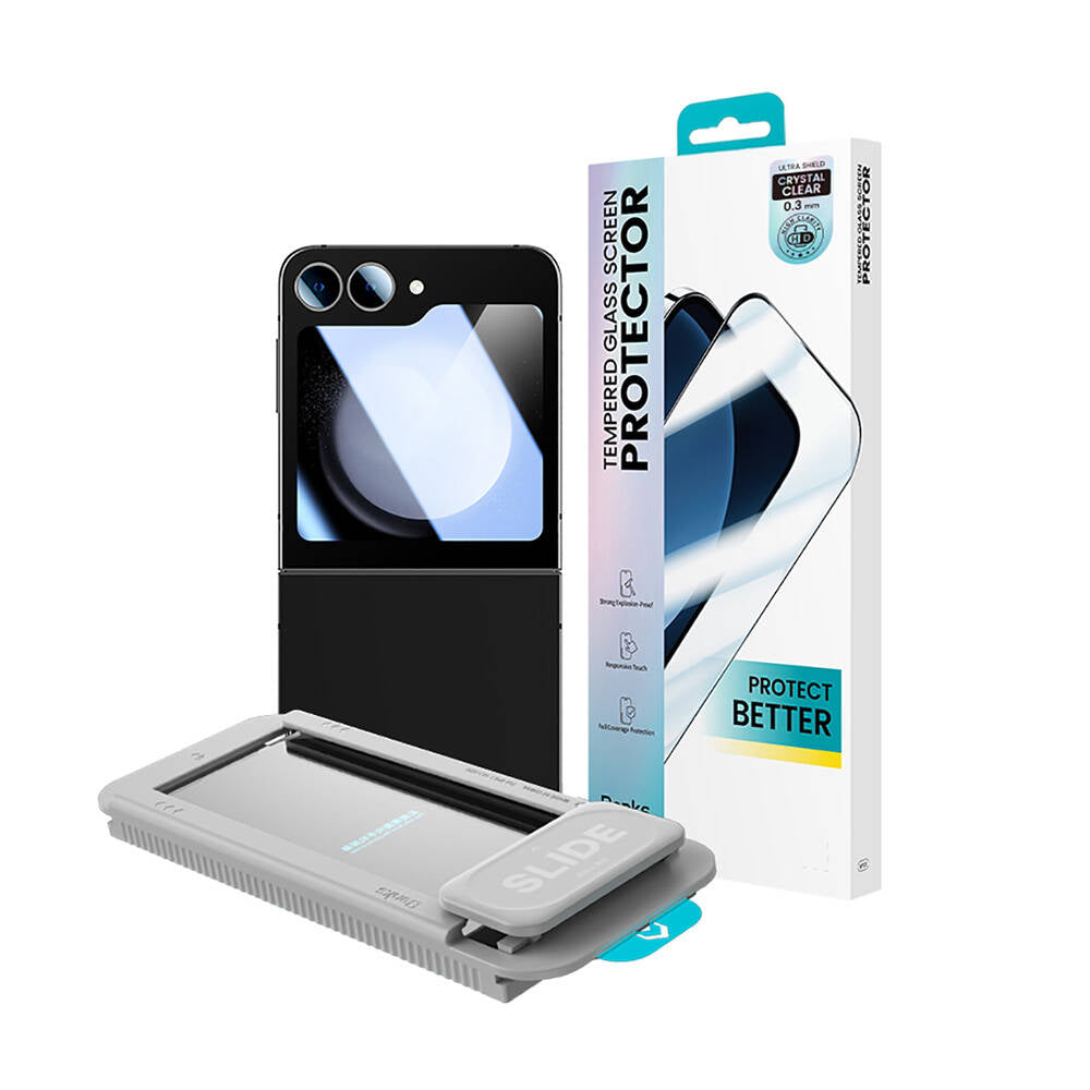 Galaxy Z Flip 6 Benks Ultra Shield Ekran Koruyucu + Kolay Uygulama Aparatlı Siyah