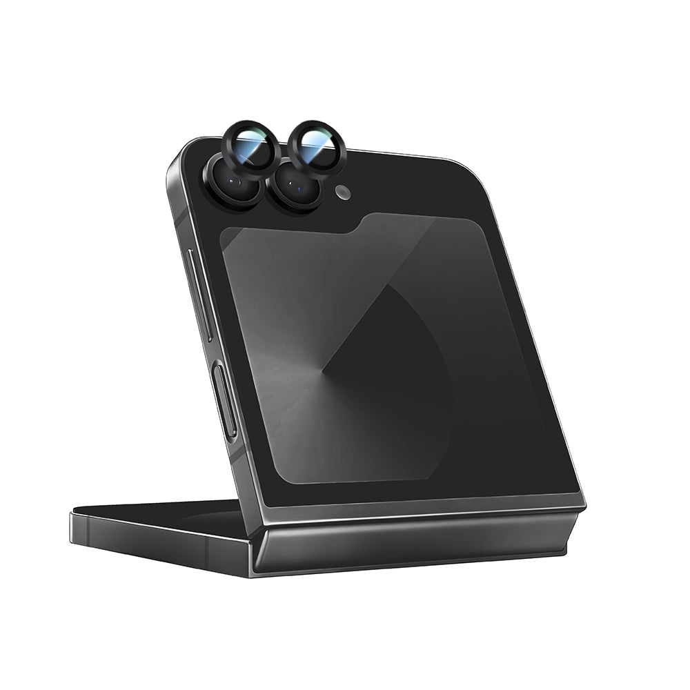 Galaxy Z Flip 6 CaseWorld Alloy Serisi Oleofobik Anti Reflective Kamera Lens Koruyucu Gümüş