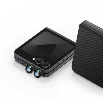 Galaxy Z Flip 6 CaseWorld Alloy Serisi Oleofobik Anti Reflective Kamera Lens Koruyucu Gümüş