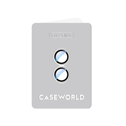 Galaxy Z Flip 6 CaseWorld Alloy Serisi Oleofobik Anti Reflective Kamera Lens Koruyucu Gümüş