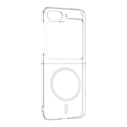 Galaxy Z Flip 6 Kamera Korumalı M-Safe Şarj Özellikli Şeffaf Zore London Sert PC Kapak
