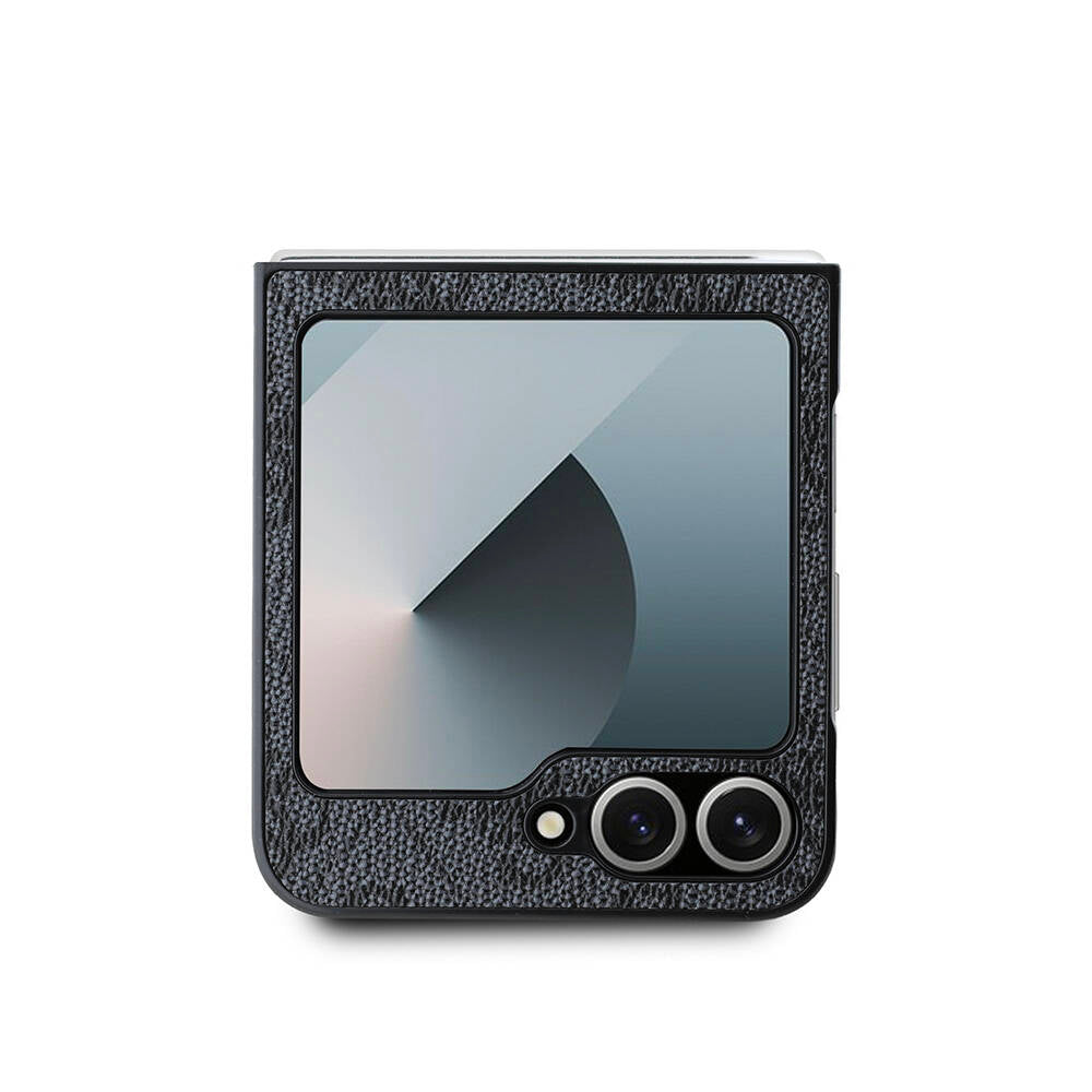 Galaxy Z Flip 6 Kılıf Guess Orjinal Lisanslı M-safe Şarj Özellikli Love Guess Printing Kapak Siyah