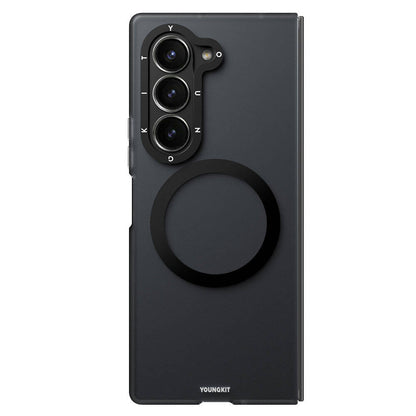 Galaxy Z Fold 6 Kılıf M-safe Şarj Özellikli Youngkit Hidden Sand Serisi Kapak Siyah