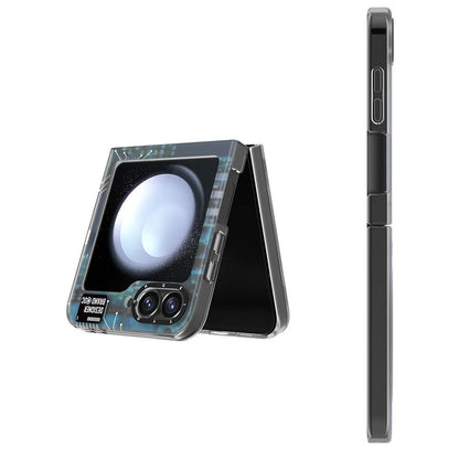 Galaxy Z Flip 6 Kılıf M-safe Şarj Özellikli Youngkit Technology Serisi Kapak Mavi