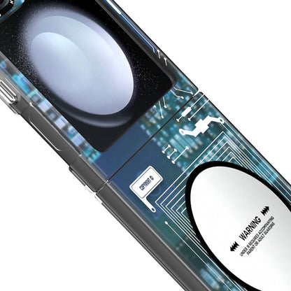 Galaxy Z Flip 6 Kılıf M-safe Şarj Özellikli Youngkit Technology Serisi Kapak Siyah