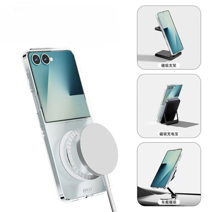 Galaxy Z Flip 7 Kılıf Kamera Korumalı M-safe Sert PC Zore Porto Kapak Şeffaf