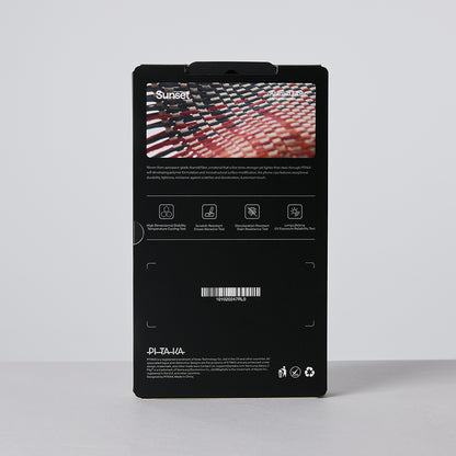 Galaxy Z Flip 7 Kılıf M-safe Şarj Özellikli Aramid Fiber Pitaka Tactile Woven Sunset-Moonrise Serisi Kapak Mavi