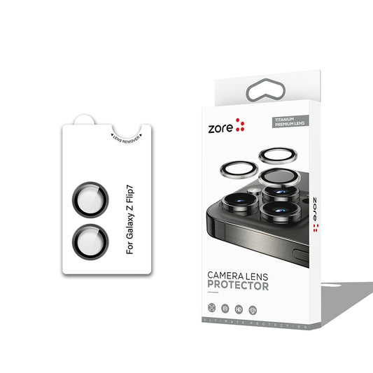 Galaxy Z Flip 7 Zore CL-12 Premium Safir Parmak İzi Bırakmayan Anti-Reflective Kamera Lens Koruyucu