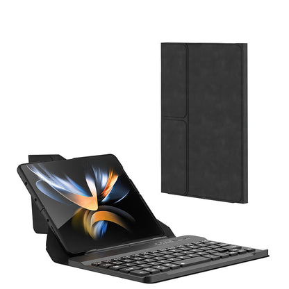 Galaxy Z Fold 4 Kılıf Standlı Klavyeli Kalem Bölmeli Zore Kıpta Klavyeli Kılıf