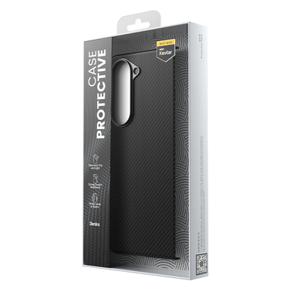 Galaxy Z Fold 5 Benks Combo Üçlü Aksesuar Seti (600D Kevlar Kapak + Corning Ekran Koruyucu + Kamera Lens Koruyucu) Siyah