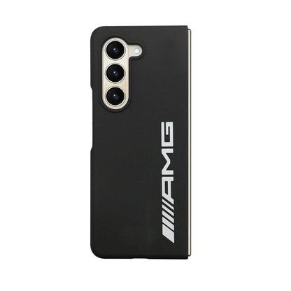Galaxy Z Fold 5 Kılıf AMG M-safe Şarj Özellikli Büyük Logo Dizayn Orjinal Lisanslı Kapak Siyah