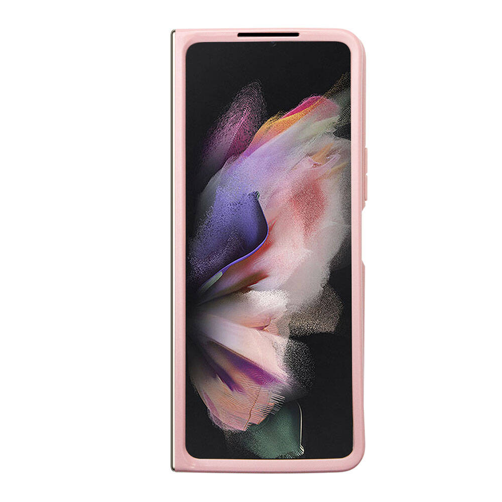 Galaxy Z Fold 5 Kılıf Guess Orjinal Lisanslı Yazı Logolu Glitter Script Kapak Pembe