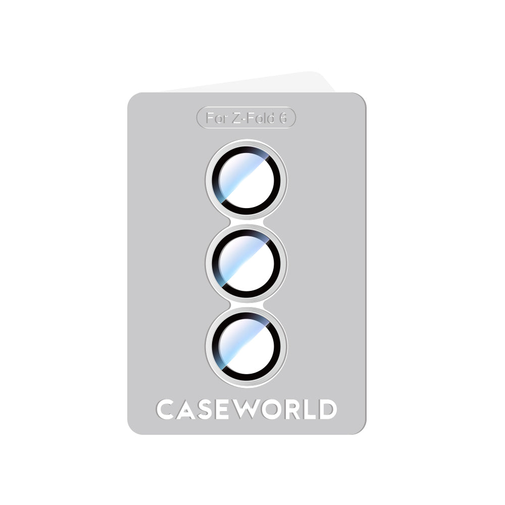 Galaxy Z Fold 6 CaseWorld Alloy Serisi Oleofobik Anti Reflective Kamera Lens Koruyucu Gümüş