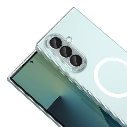 Galaxy Z Fold 6 Kamera Korumalı M-Safe Şarj Özellikli Şeffaf Zore London Sert PC Kapak
