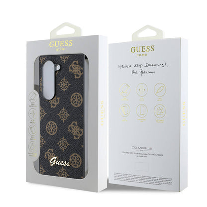 Galaxy Z Fold 6 Kılıf Guess Orjinal Lisanslı Peony Script Kapak Siyah