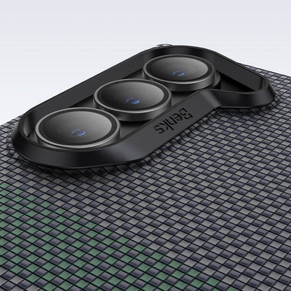 Galaxy Z Fold 6 Kılıf Karbon Fiber Tasarımlı Benks Aurora ArmorAir Kevlar Kapak Siyah