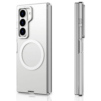 Galaxy Z Fold 6 Kılıf M-safe Şarj Özellikli Şeffaf Youngkit Crystal Shield Serisi Kapak Şeffaf