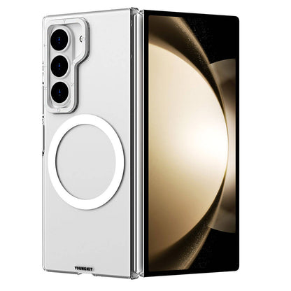Galaxy Z Fold 6 Kılıf M-safe Şarj Özellikli Şeffaf Youngkit Crystal Shield Serisi Kapak Şeffaf