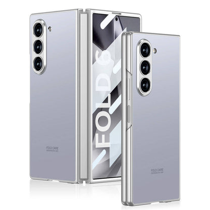 Galaxy Z Fold 6 Kılıf Titanyum Metal Tasarımlı Zore Kıpta Caz Kapak