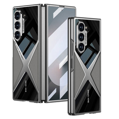 Galaxy Z Fold 6 Kılıf Ultra İnce Kamera Korumalı PC + Deri Arka Yüzey Zore X-Pro Kapak