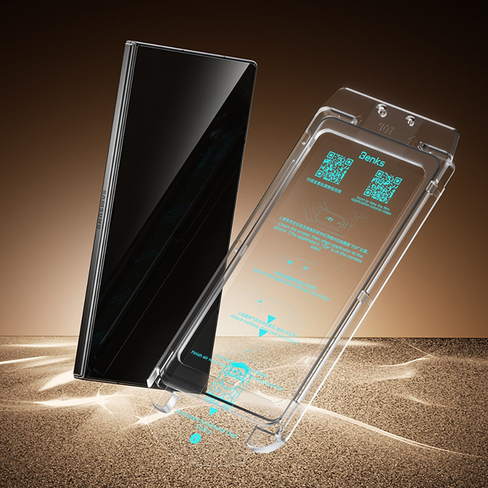 Galaxy Z Fold 7 Benks Glass Warrior AR Ön Çerçeve Uyumlu Cam Ekran Koruyucu + Kolay Uygulama Aparatı