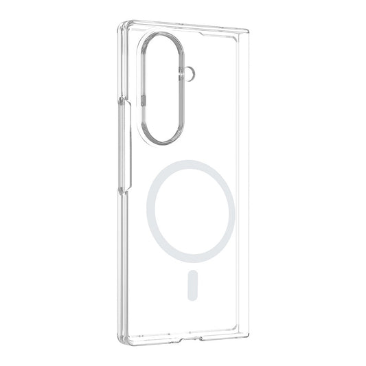 Galaxy Z Fold 7 Kamera Korumalı M-Safe Şarj Özellikli Şeffaf Zore London Sert PC Kapak