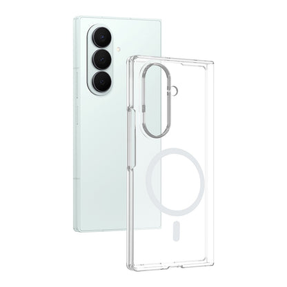 Galaxy Z Fold 7 Kamera Korumalı M-Safe Şarj Özellikli Şeffaf Zore London Sert PC Kapak