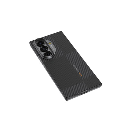 Galaxy Z Fold 7 Kılıf M-safe Şarj Özellikli 600D Metal Kamera Çerçeveli Raptic Aramid Fiber Geotik Serisi Kapak Siyah