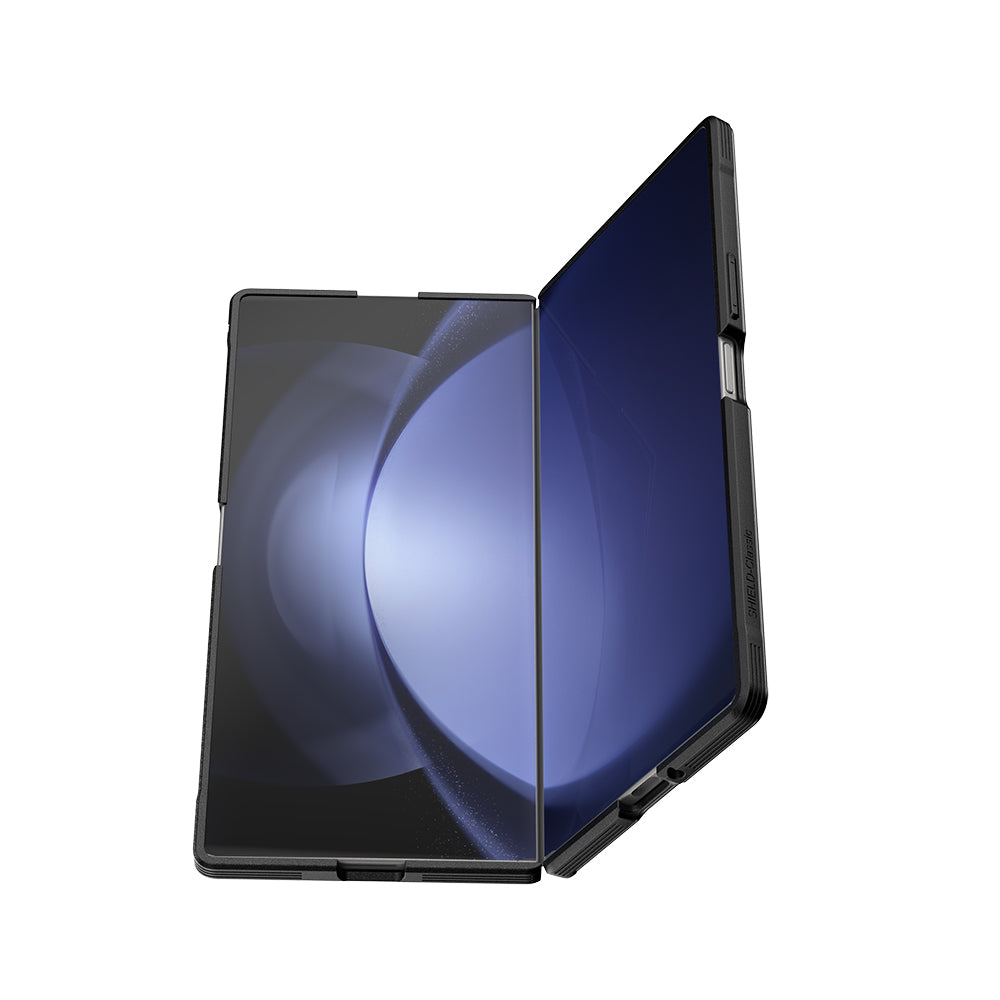 Galaxy Z Fold 7 Kılıf M-safe Şarj Özellikli Airbagli Raptic Shield Serisi Şeffaf Arka Yüzey Kapak Siyah