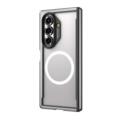 Galaxy Z Fold 7 Kılıf M-safe Şarj Özellikli Airbagli Raptic Shield Serisi Şeffaf Arka Yüzey Kapak Siyah