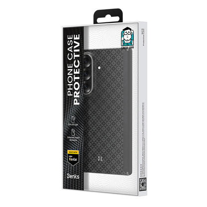 Galaxy Z Fold 7 Kılıf M-Safe Şarj Özellikli Benks ArmorAir ArmorGrid Serisi Kevlar Kapak Siyah