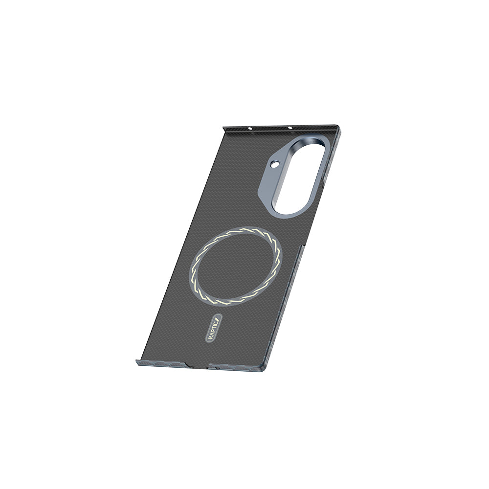 Galaxy Z Fold 7 Kılıf M-safe Şarj Özellikli Raptic Aramid Skin Origin Serisi Kapak Kahverengi