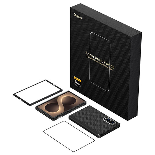 Galaxy Z Fold 8 Benks ArmorAir ArmorGrid Grand Combo Üçlü Aksesuar Seti (Ön Arka Kevlar Karbon Kapak + Ekran Koruyucu)