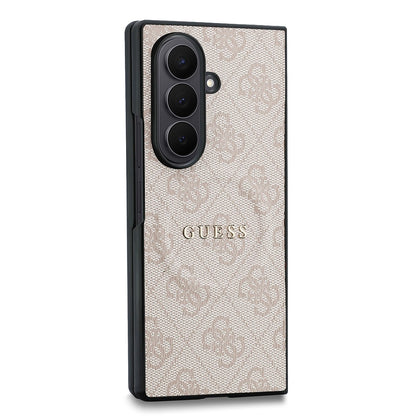 Galaxy Z Fold 8 Ultra Kılıf Guess Orjinal Lisanslı M-safe Şarj Özellikli 4G Desenli Yazı Logolu PU Deri Kapak