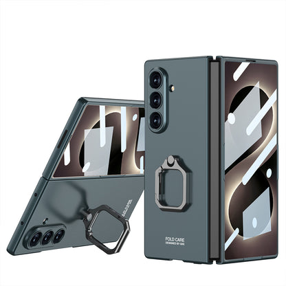 Galaxy Z Fold 8 Ultra Kılıf Zore Kıpta Flip Ring Kamera Korumalı Kapak