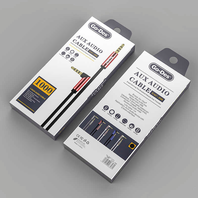 Go Des GAC-208 Audio Aux Kablo Kırmızı
