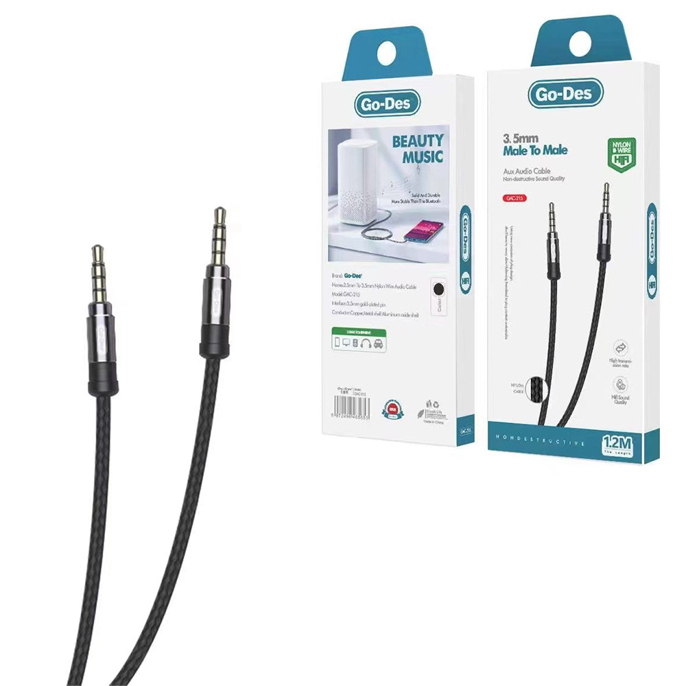 Go Des GAC-215 Aux Audio Kablo 3.5mm Siyah