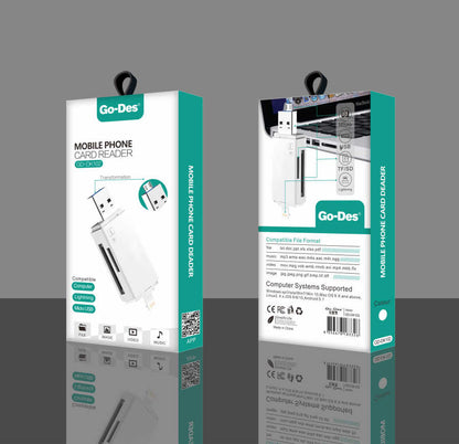 Go Des GD-DK102 Lightning Kart Okuyucu Siyah