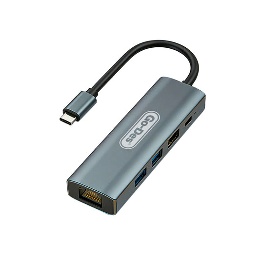 Go Des GD-6873 Type-C to HDTV 5in1 Dönüştürücü Adaptör