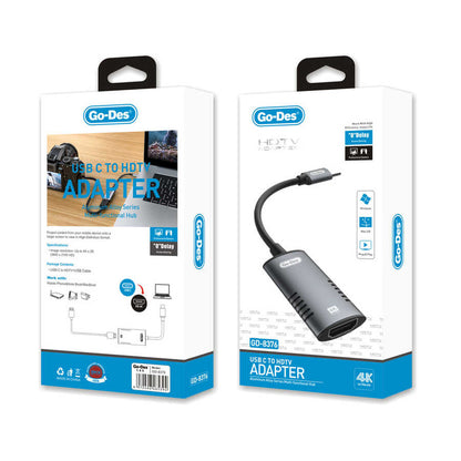 Go Des GD-8376 Type-c to HDTV Dönüştürücü Adaptör Gri
