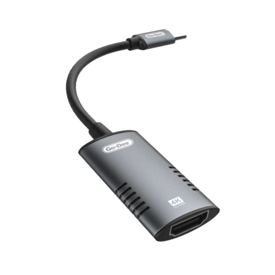 Go Des GD-8376 Type-c to HDTV Dönüştürücü Adaptör Gri