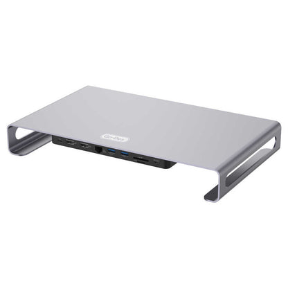 Go Des GD-9126 Hub Destekli Laptop Standı Docking Station Stand Gri
