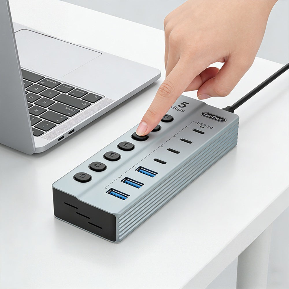Go Des GD-9212 7 in 1 Çoklu Type-C ve USB Hub