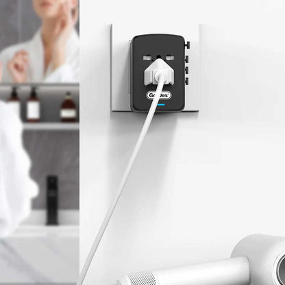 Go Des GD-B616 Çoklu Universal TR/US/UK/AUS/EU Uyumlu Şarj Adaptörü Max 35W Siyah