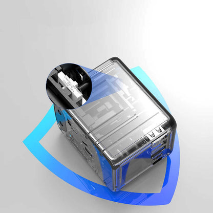 Go Des GD-B616 Çoklu Universal TR/US/UK/AUS/EU Uyumlu Şarj Adaptörü Max 35W Siyah