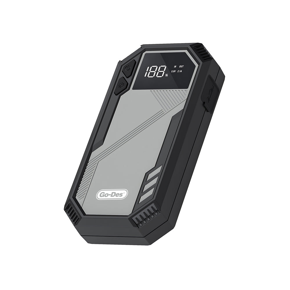 Go Des GD-B635 LED Işıklı Araç Akü Acil Durum Takviye Güç Kaynağı 12V Siyah