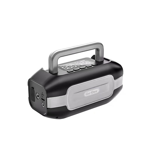 Go-Des GD-B636 LED Işıklı Araç Akü Acil Durum Takviye Güç Kaynağı ve Hava Kompresörü 10000mAh Siyah