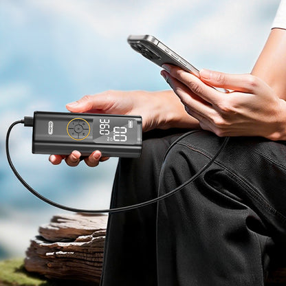 Go Des GD-B638 LED Işıklı Araç Hava Kompresörü ve Powerbank 12V Siyah